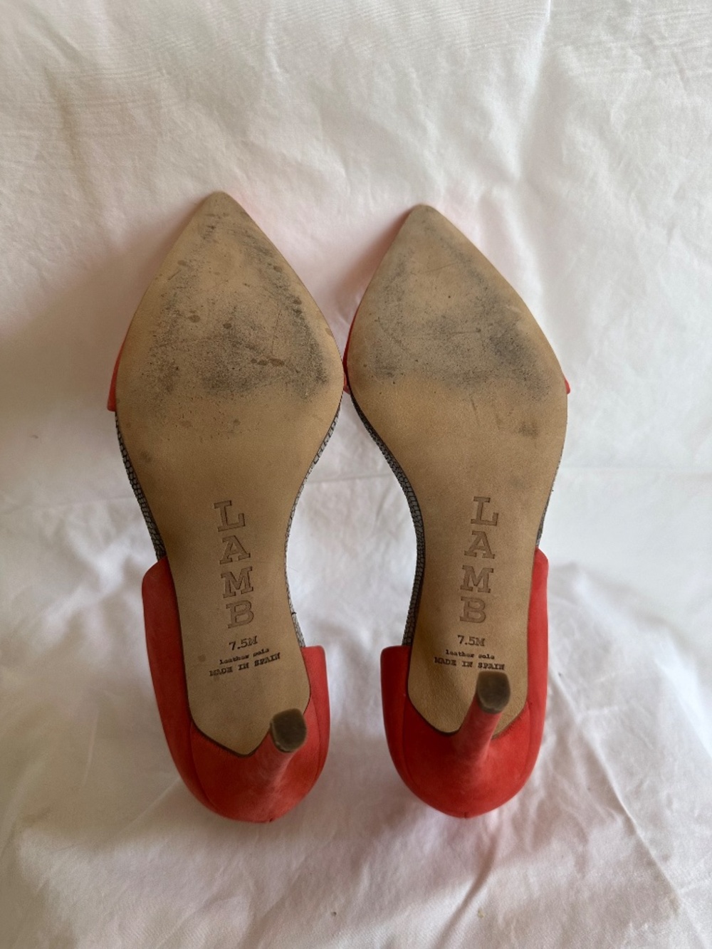 L.A.M.B. Orange D’Orsay Heels - Picture 4 of 4